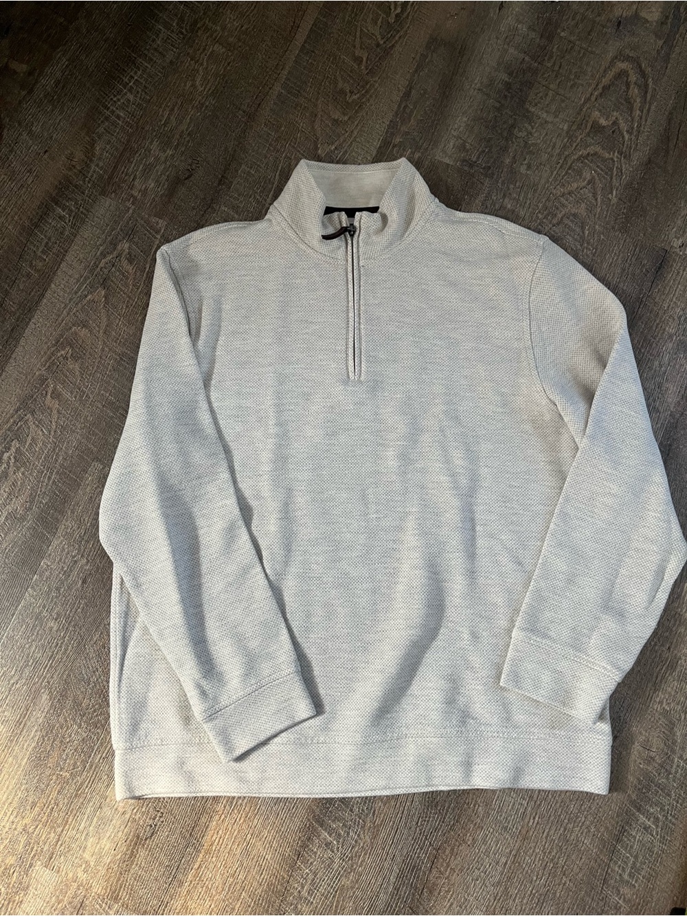 Club Room Men's Light Gray Half-Zip Pullover Sweater